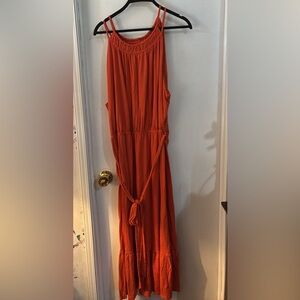 LOFT Vibrant Orange Dress